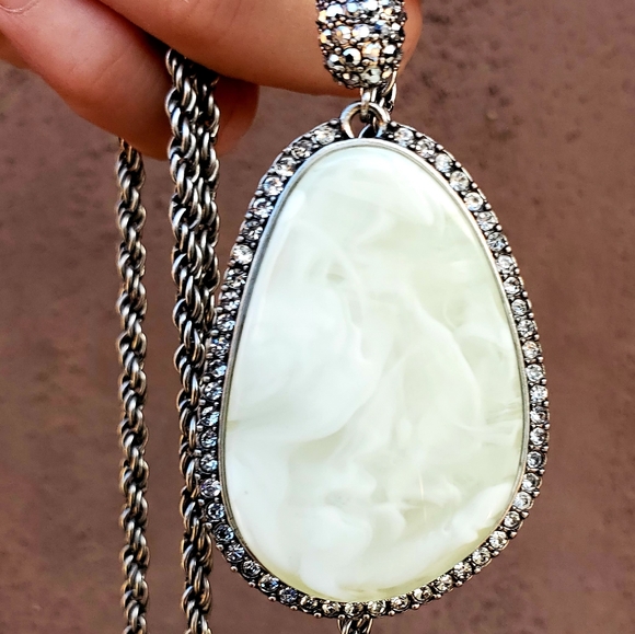 QVC Joan Rivers Gemstone Pendant Toggle Necklace. - Picture 7 of 16